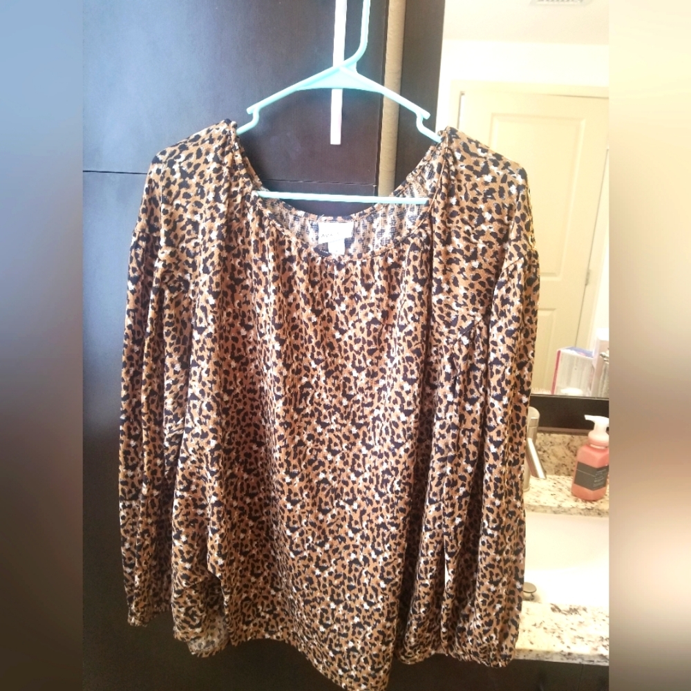 Ava & Viv Cheetah Print Top